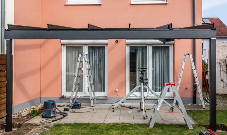 Outdoor living remodeling in Los Angeles with patio cover installation, backyard upgrade, and exterior entertainment space renovation
